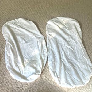 Happiest Baby SNOO 100% Organic Cotton Bassinet (2) Fitted Sheets- White Bundle